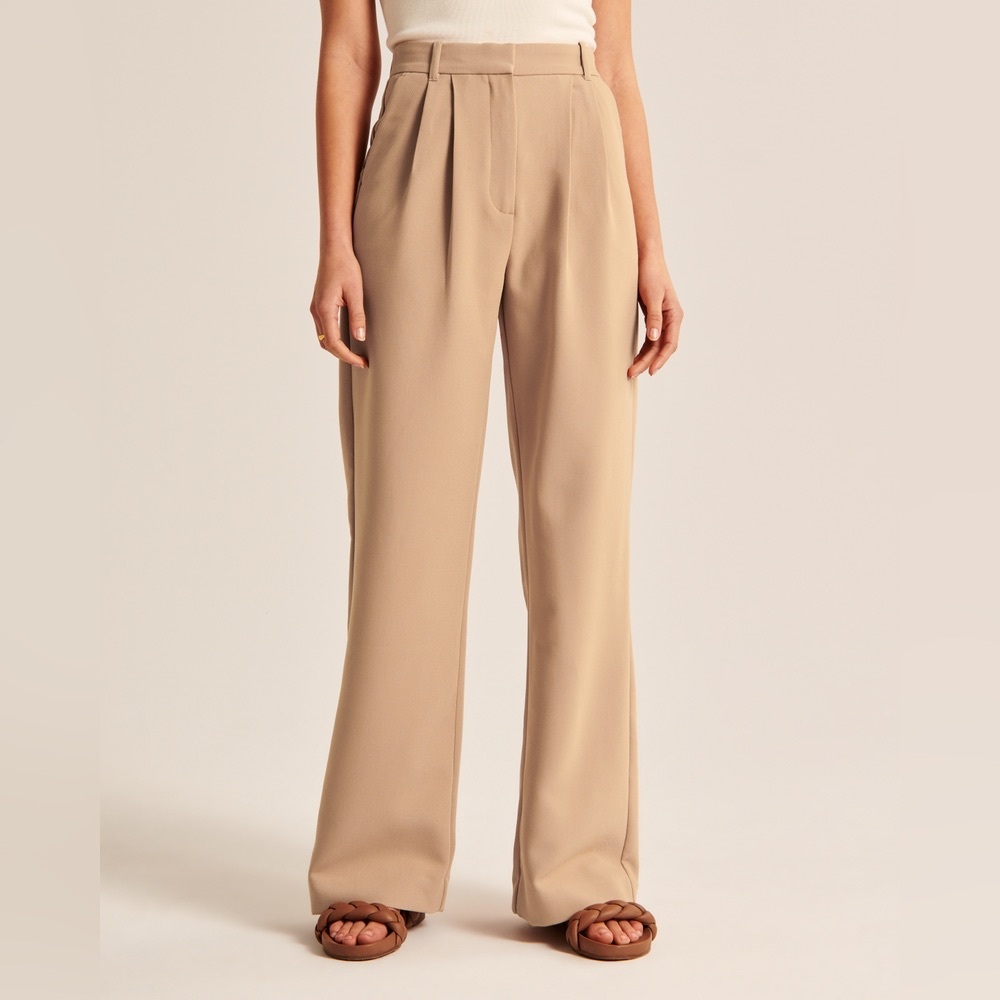 Abercrombie & Fitch sloane tailored pants in khaki